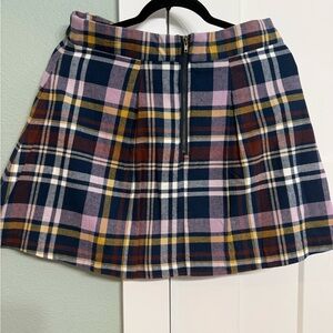 Plaid A-Line Skirt - Multicolor